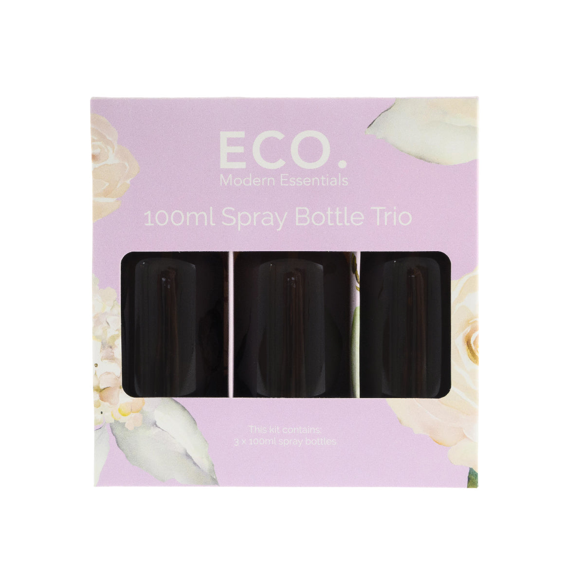 100ml Amber Glass Spray Bottle Trio